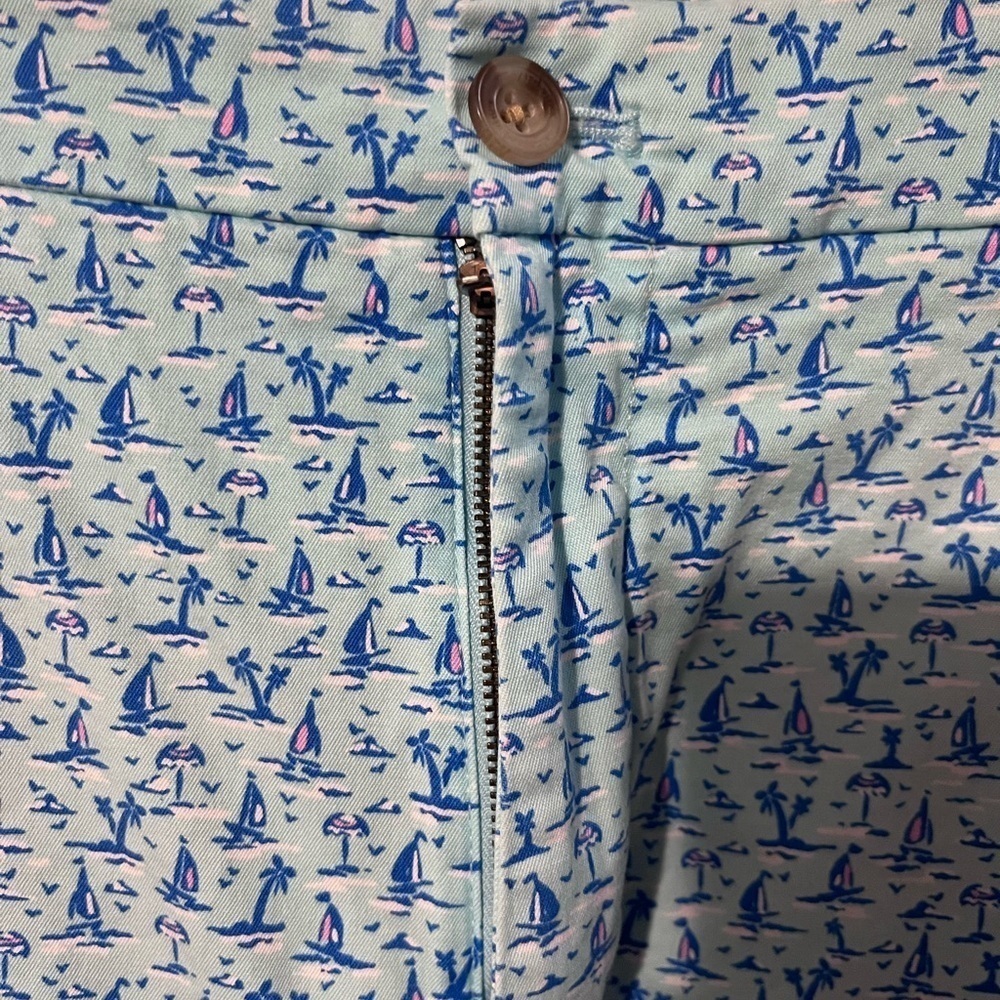 Vineyard Vines Breaker Shorts Size 40 Sailboats And Palm Trees blue coastal - Picture 5 of 9